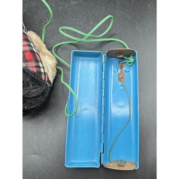 Vtg Yonezawa 1950s Japan Battery Operated Walking Dog Toy Light Up Eyes!Works! - Picture 9 of 9